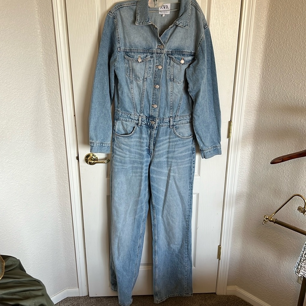 Zara long sleeve, Jean jumpsuit